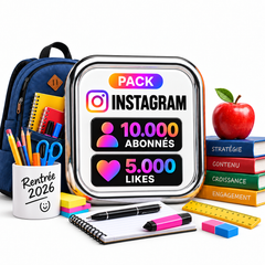 Pack 10.000 ABONNÉS + 5.000 LIKES INSTAGRAM